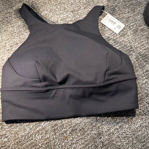 Lululemon Wunder Train Long Line BLK SZ 8 Women's Sports Bra